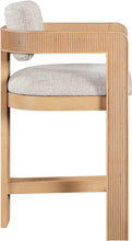Load image into Gallery viewer, Sacha - Linen Stool With Natural Base