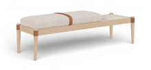 Load image into Gallery viewer, Nara - Linen Textured Fabric Upholstered Bench - Painted Natural