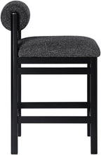 Load image into Gallery viewer, Roundhill - Fabric Counter Stool - Black Frame