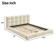 Load image into Gallery viewer, Upholstered Platform Bed Frame With Tufted Headboard