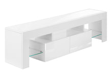 Load image into Gallery viewer, TV Stand, Console, Media Entertainment Center, Storage Cabinet, Glossy Contemporary & Modern - White