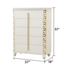 Load image into Gallery viewer, Cinderella - Chest With LED Accents And 5 Storage Drawers - Beige