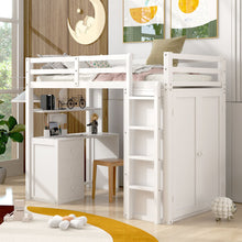 Load image into Gallery viewer, Loft Bed With Drawers, Desk, And Wardrobe