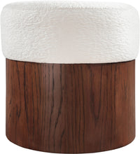 Load image into Gallery viewer, Nimes - Ottoman / Stool With Brown Base