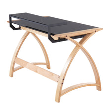 Load image into Gallery viewer, Bentley - Mid-Century Modern Office Desk - Natural / Black