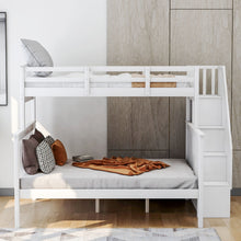 Load image into Gallery viewer, Stairway Bunk Bed With Storage And Guard Rail For Bedroom
