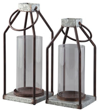 Load image into Gallery viewer, Diedrick - Lantern Set (Set of 2) - Gray / Black