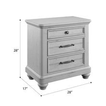 Load image into Gallery viewer, 3 Drawer Nightstand With USB - Gray - Wood