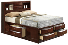 Load image into Gallery viewer, Crown Mark Furniture Emily Captain's King Bed in Rich Cherry image