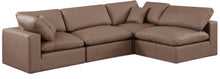 Load image into Gallery viewer, Comfy - 4 Piece Faux Leather Modular Armless Sectional