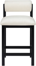 Load image into Gallery viewer, Roundhill - Fabric Counter Stool - Black Frame