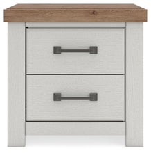 Load image into Gallery viewer, Savonport - Two Drawer Night Stand - White / Brown