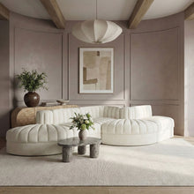 Load image into Gallery viewer, Rummi - Rounded Velvet Performance Fabric Upholstered 5 Piece Modular Sectional