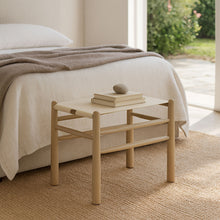 Load image into Gallery viewer, Santos - Faux Leather Upholstered Bench - Natural Frame