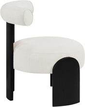 Load image into Gallery viewer, Calder - Linen Textured Fabric Upholstered Accent Chair - Painted Black Base