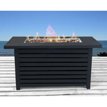 Load image into Gallery viewer, Casselton - Propane / Gas Outdoor Fire Pit Table With Lid - Black