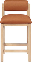 Load image into Gallery viewer, Roundhill - Faux Leather Counter Stool - Natural Frame