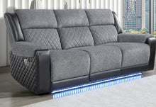Load image into Gallery viewer, U5914 - 3 Piece Living Room Set (Reclining Sofa / Console Reclining Loveseat / Recliner) - Gray / Black