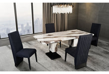 Load image into Gallery viewer, D12 - 7 Piece Dining Room Set (Dining Table And 6 Dining Chairs) - Black / White