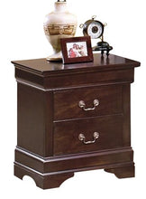 Load image into Gallery viewer, Crown Mark Furniture Louis Philip Nightstand in Dark Cherry image