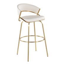 Load image into Gallery viewer, Jie - Fixed Height Contemporary Barstool With Swivel With Round Footrest (Set of 2)