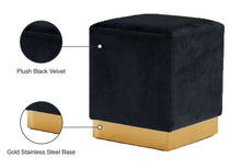 Load image into Gallery viewer, Jax - Stool Ottoman with Gold Base