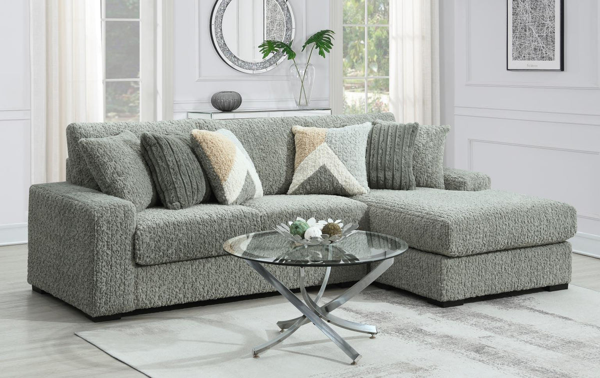 U282 - Corduroy Loveseat - Gray