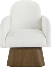 Load image into Gallery viewer, Marlowe - Linen Textured Fabric Upholstered Swivel Accent Chair - Stained Brown