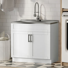 Load image into Gallery viewer, Hennessy - Deluxe Laundry Cabinet With Faucet And Stainless Steel Sink