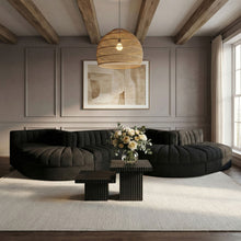 Load image into Gallery viewer, Rummi - Rounded Velvet Performance Fabric Upholstered 6 Piece Modular Sectional