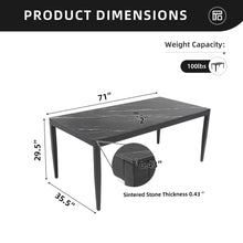 Load image into Gallery viewer, Outdoor Modern Patio Dining Table, Post Tapered Legs, Weatherproof & Rust Free