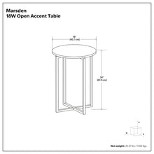 Load image into Gallery viewer, Marsden - Side Table With Polished Base - White / Silver