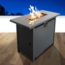 Load image into Gallery viewer, Outdoor Fire Pit Table With Lid & High-Quality Materials - Black