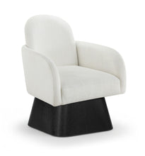 Load image into Gallery viewer, Marlowe - Linen Textured Fabric Upholstered Swivel Accent Chair - Stained Black