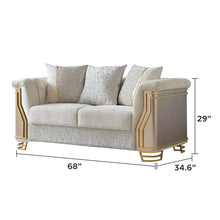Load image into Gallery viewer, Chateau - Loveseat - Cream / Brown