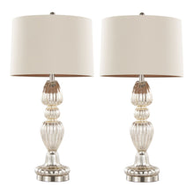 Load image into Gallery viewer, Spade - Contemporary Table Lamp (Set of 2) - Mercury / Nickel / Natural