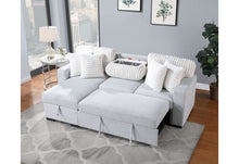 Load image into Gallery viewer, U0204 - Reversible Sofa Bed With USB - Light Gray / White