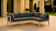 Load image into Gallery viewer, Nizuc - Outdoor Patio 4 Piece Modular Sectional With White Frame