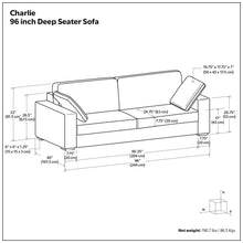 Load image into Gallery viewer, Charlie - Deep Seater Sofa