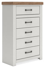 Load image into Gallery viewer, Savonport - Five Drawer Chest - White / Brown