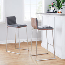 Load image into Gallery viewer, Mason Mara - Contemporary Fixed Height Barstool (Set of 2)