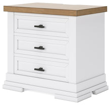 Load image into Gallery viewer, Ashbryn - Three Drawer Night Stand - White / Natural