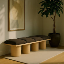 Load image into Gallery viewer, Pavilion - 4 Piece Modular Bench With Natural Base
