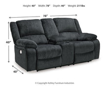 Load image into Gallery viewer, Draycoll Power Reclining Loveseat with Console - Ego Home Furniture