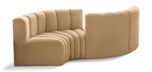 Load image into Gallery viewer, Arc - Velvet 4 Piece Curved Modular Sofa