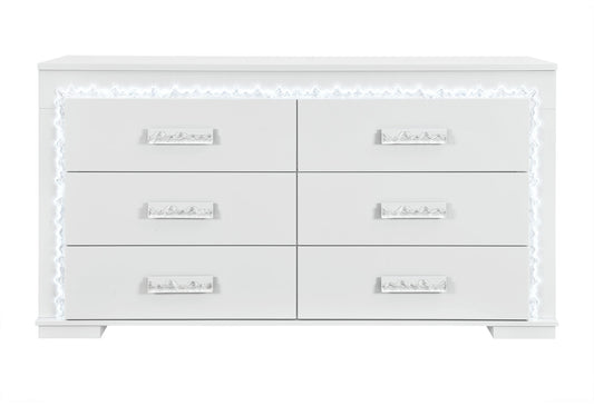 Naomi - 4 Piece Bedroom Set (Full Bed, Dresser, Mirror, Nightstand) - Silver Marble
