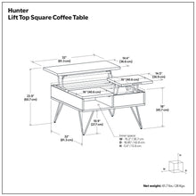 Load image into Gallery viewer, Hunter - Square Lift Top Coffee Table - Walnut