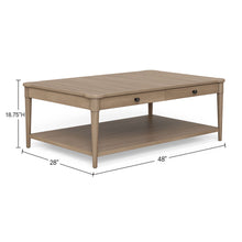 Load image into Gallery viewer, Cocktail Table With Two Storage Drawers And Casters