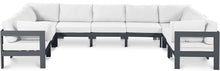 Load image into Gallery viewer, Nizuc - Outdoor Patio 9 Piece Modular Sectional With Gray Frame