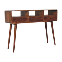Load image into Gallery viewer, Triple Curved Console Table - Brown